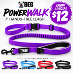 BEG PowerWalk 7' Hands-Free Leash – Show Special $12